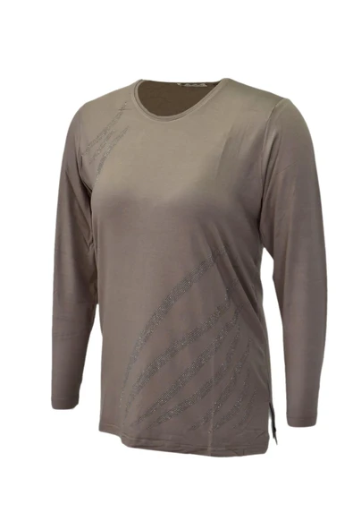 Kadın Uzun Kol Taşlı Bluz BGL-ST03786 - Resim 6