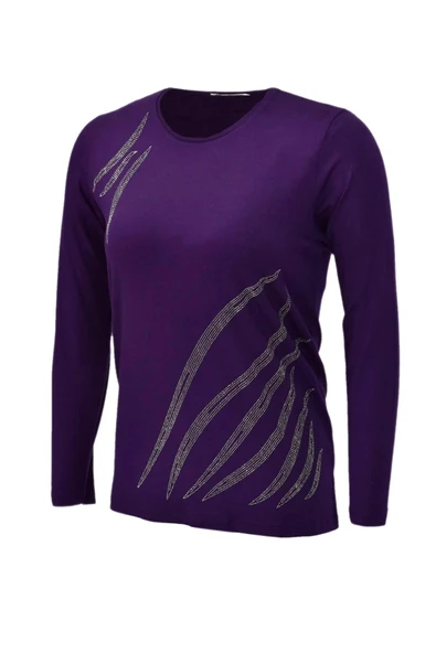 Kadın Uzun Kol Taşlı Bluz BGL-ST03786 - Resim 7