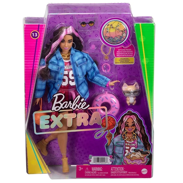 Barbie Extra Ekose Ceketli Bebek HDJ46