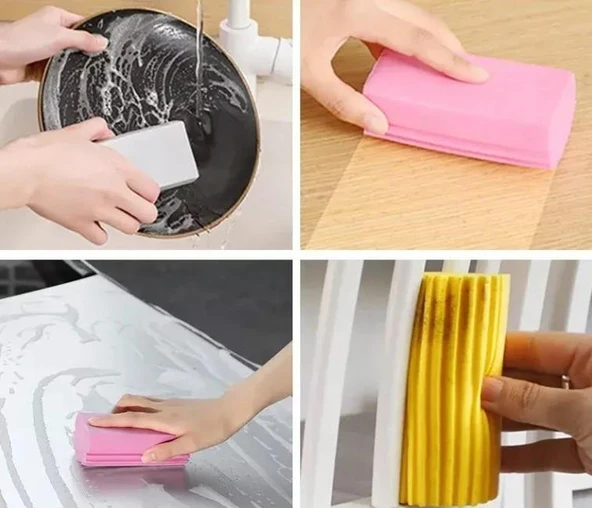 OTO MOTTO Akıllı Nemli Çok Amaçlı Mıknatıslı Sihirli Sünger Toz Alıcı Temizlik Sünger - 9