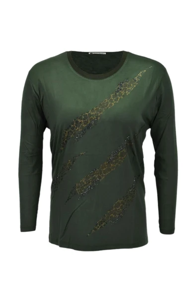 Kadın Uzun Kol Taşlı Bluz BGL-ST03788 - Resim 2