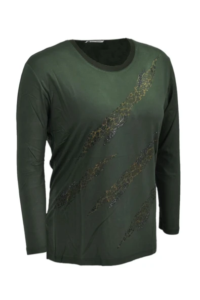 Kadın Uzun Kol Taşlı Bluz BGL-ST03788 - Resim 4