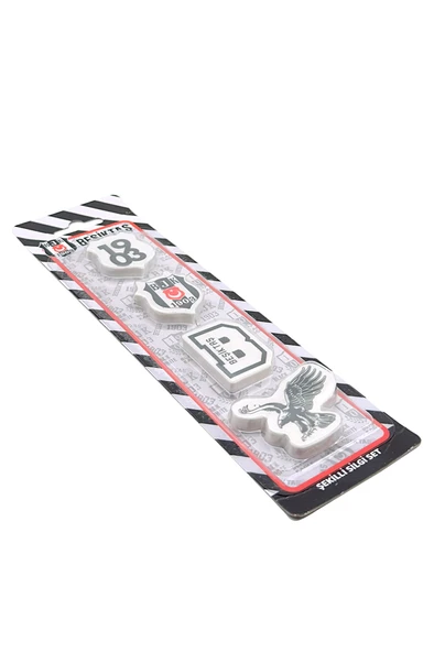 Beşiktaş Orijinal Lisanslı Kalem Bileklik Kalemtraş Bloknot Silgi Hediyelik Set - 6