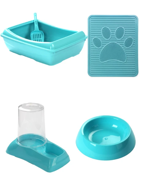 Ekonomik 4'lü Kedi Seti (Tuvalet + Suluk + Mama Kabı + Paspas) - 5