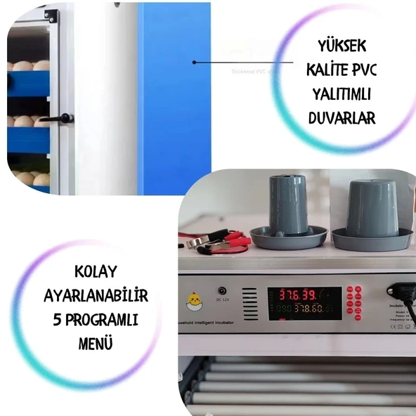 Kaz Uyumlu Kabin Tip Kuluçka Makinesi | 64 Yumurtalık Kapasiteli - 3
