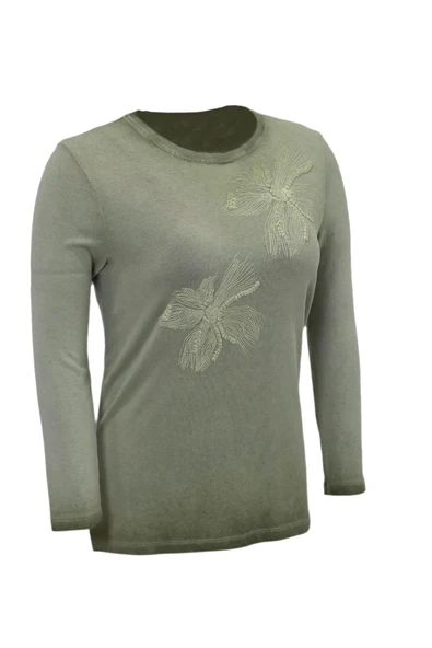 Kadın Pamuk İtalyan Kazak 4547 BGL-ST04094 - Resim 5