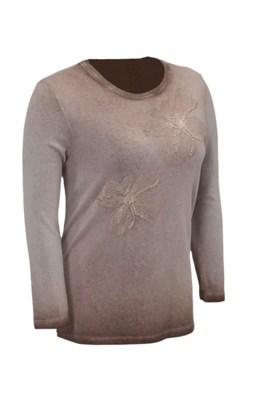 Kadın Pamuk İtalyan Kazak 4547 BGL-ST04094 - Resim 4