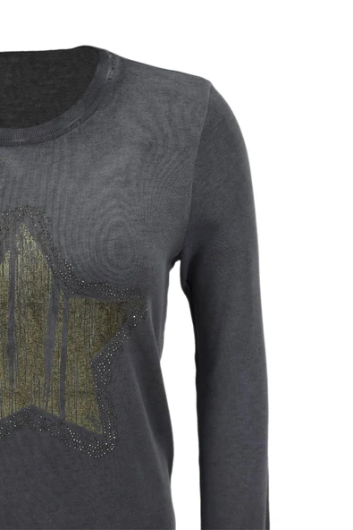 Kadın Pamuk İtalyan Kazak 4548 BGL-ST04092 - Resim 6