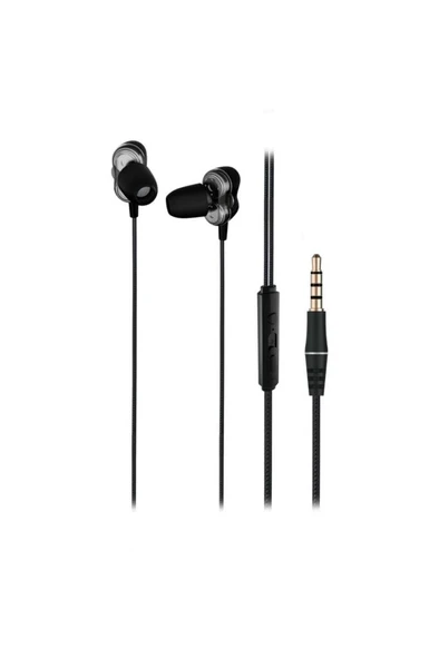 Lecoo Lenovo Eh102 3.5mm Jacklı Kulak Içi Mikrofonlu Dual Driver Kulaklık Siyah - 4