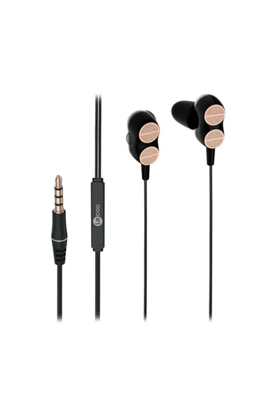 Lecoo Lenovo Eh102 3.5mm Jacklı Kulak Içi Mikrofonlu Dual Driver Kulaklık Siyah - 2