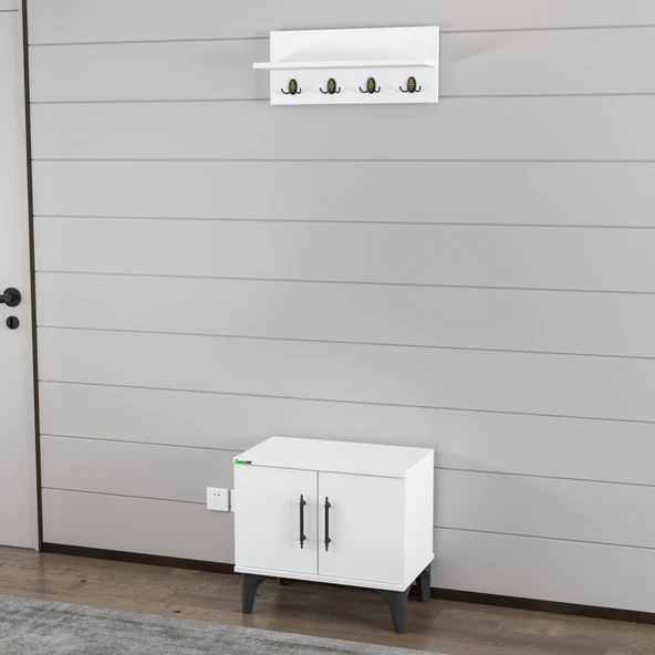 Garaj Home Garaj Home Modern Raflı Ayakkabılık Vestiyer - 5