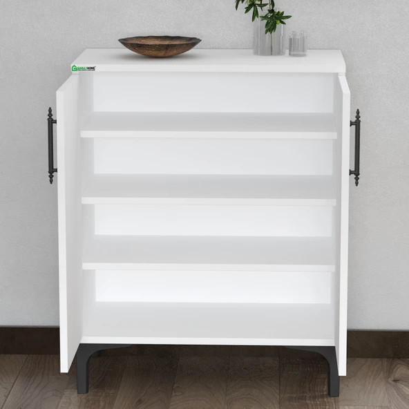 Garaj Home Garaj Home Raflı Ayakkabılık Çok Amaçlı Dolap Lazer - 3