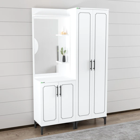 Garaj Home Garaj Home Aynalı Raflı Vestiyer - 2