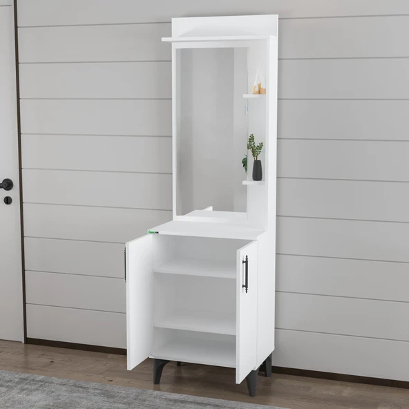 Garaj Home Garaj Home Modern Aynalı Portmanto Vestiyer - 5