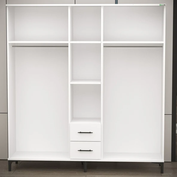 Garaj Home Garaj Home Yaren 5 Kapaklı Dolap - Beyaz - 3
