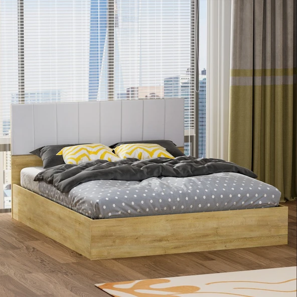 Garaj Home Garaj Home Doğa Çift Kişilik 160x200 Karyola - Meşe - 2
