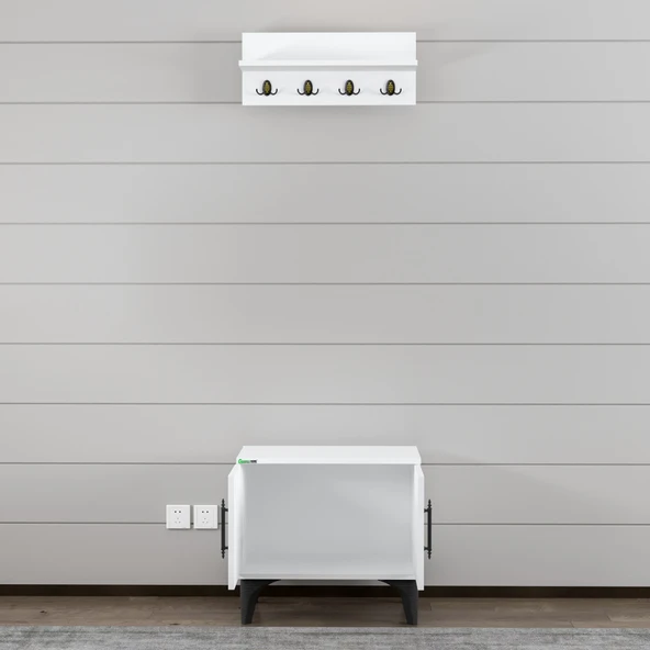 Garaj Home Garaj Home Modern Raflı Ayakkabılık Vestiyer - 2