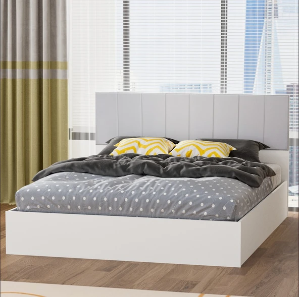 Garaj Home Garaj Home Doğa Çift Kişilik 160x200 Karyola - Beyaz