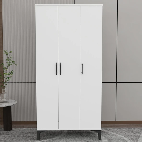 Garaj Home Garaj Home Vera 3 Kapaklı Dolap - Beyaz - 3