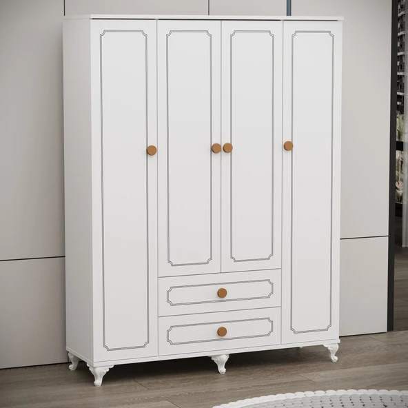 Garaj Home Garaj Home Yaren 4 Kapaklı Dolap - 5
