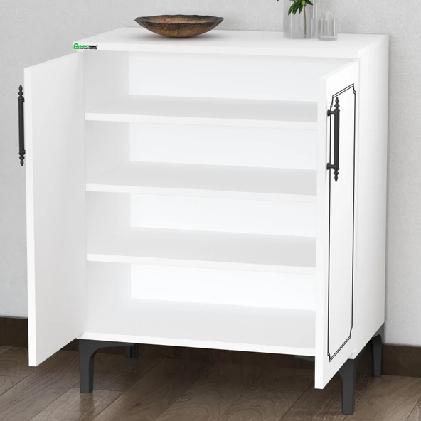 Garaj Home Garaj Home Raflı Ayakkabılık Çok Amaçlı Dolap Lazer - 2