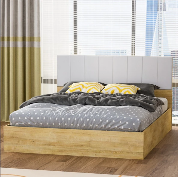 Garaj Home Garaj Home Doğa Çift Kişilik 160x200 Karyola - Meşe