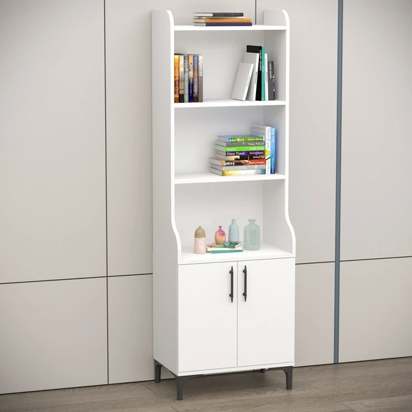 Garaj Home Nefes Kapaklı Kitaplık - Beyaz - 2