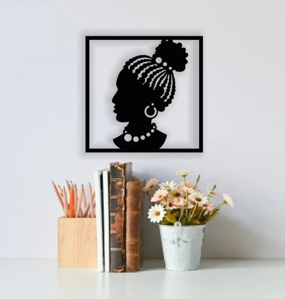 Afro Lady Dekoratif Duvar Tablosu