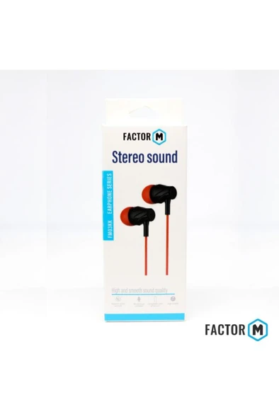 Factor-M Factor M Fm­03 Kulakiçi Mikrofonlu Kablolu Kulaklık Kırmızı - 4