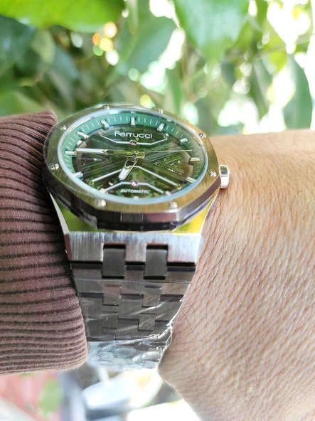 FERRUCCİ Marka Füme Otomatik Erkek Kol Saati - 3