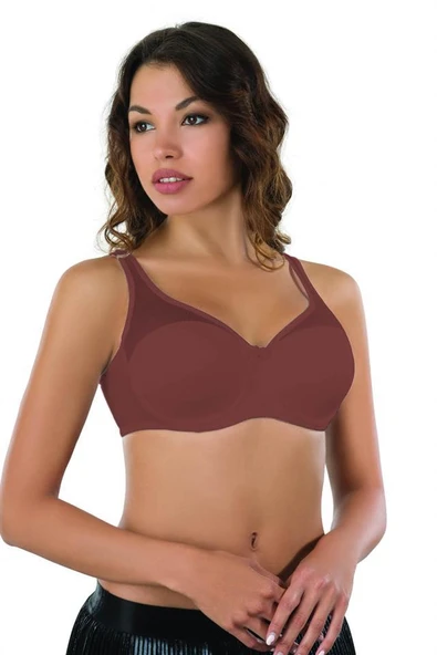 Bordo Mı Emay 167 D Tül Push Up Toparlayıcı Sütyen