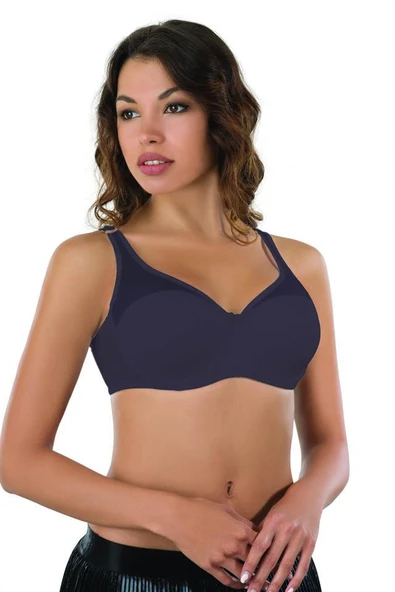 Lacivert  Mı Emay 167 D Tül Push Up Toparlayıcı Sütyen