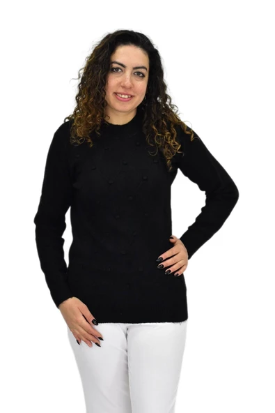 Kadın Yarım Balıkçı Yumoş Triko Kazak BGL-ST04125 - Resim 7