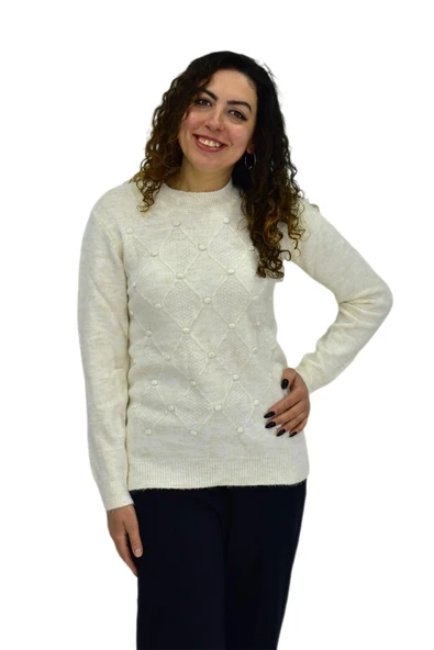 Kadın Yarım Balıkçı Yumoş Triko Kazak BGL-ST04125 - Resim 2