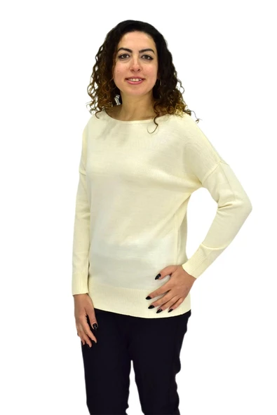 Kadın Kayık Yaka Spor Kazak 12489 BGL-ST04098 - Resim 3