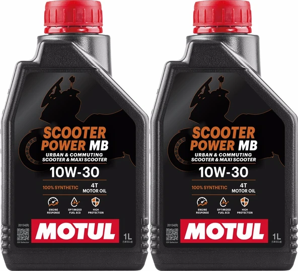 MOTUL SCOOTER POWER MB 10W-30 MOTOSİKLET MOTOR YAĞI 1 LİTRE 2 ADET