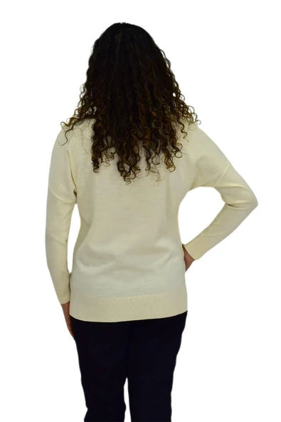 Kadın Kayık Yaka Spor Kazak 12489 BGL-ST04098 - Resim 5