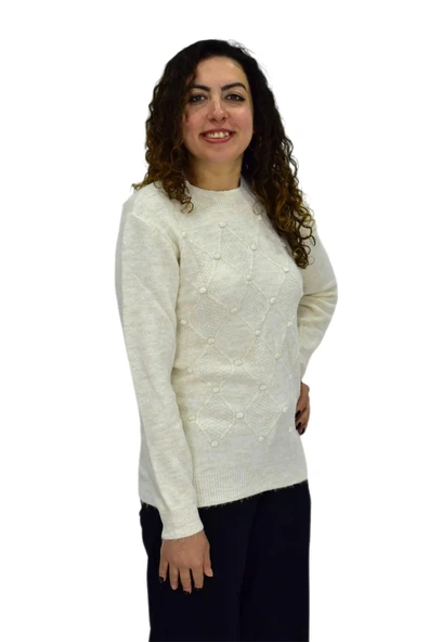 Kadın Yarım Balıkçı Yumoş Triko Kazak BGL-ST04125 - Resim 4