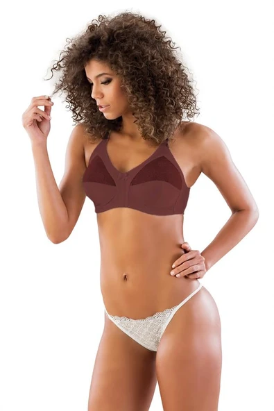 Bordo Emay 111 B Toparlayıcı Sütyen - Resim 2