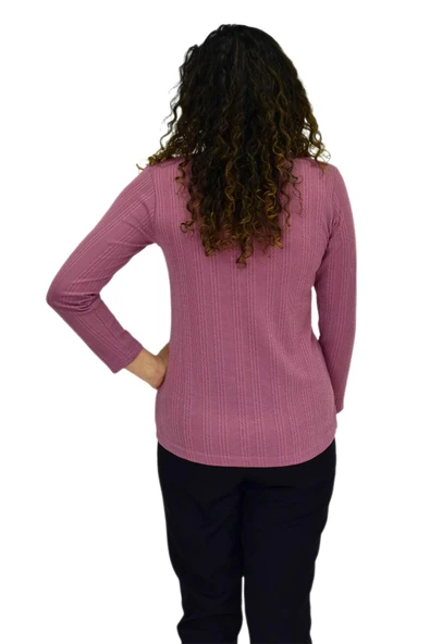 Kadın Taşlı Kaşkorse Bluz BGL-ST04136 - Resim 5