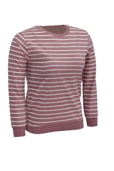Kadın Çizgili Sweatshirt BGL-ST04142 - 4