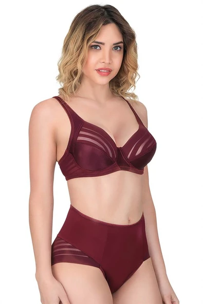 Bordo Emay 177 D Toparlayıcı Sütyen Takım