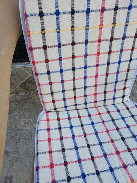 4 Adet Buldan Arkalıklı Sandalye Minderi, Midi Boy (Kalınlık 3,5cm)-Karışık Renkli - 2