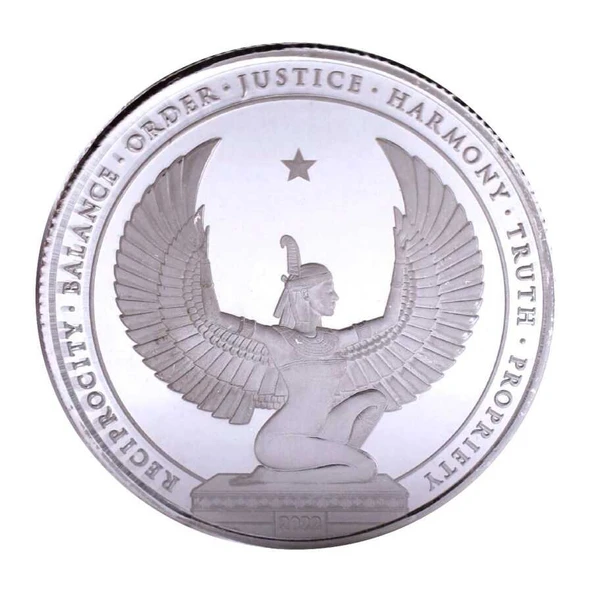AgaKulche Mısır Tanrısı Gümüş Sikke Coin