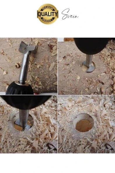 Premium 35 mm Menteşe Yeri Açma Delme Freze Bıçağı Ahşap Matkap Ucu Mutfak Dolabı Kapak Marangoz - 4