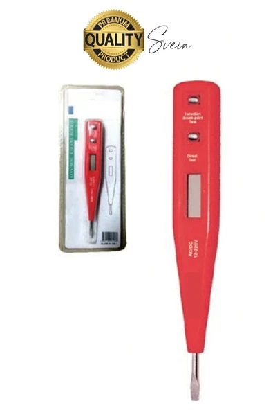 Premium Dijital Ekranlı Kontrol Kalemi Temaslı Temassız Voltaj Test Aleti Elektrik Akım Cihazı - 4