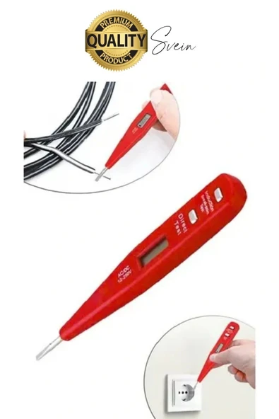 Premium Dijital Ekranlı Kontrol Kalemi Temaslı Temassız Voltaj Test Aleti Elektrik Akım Cihazı - 3