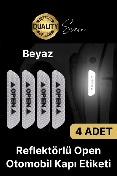 Oto Sticker Yan Kapı İkaz Open Reflektörlü Yapıştırma Oto Aksesuar Binek Ticari İz Bırakmaz