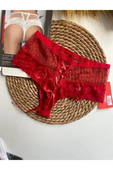 Kırmızı Kadın Puanlı Külot Margarita-k1006 - Resim 4