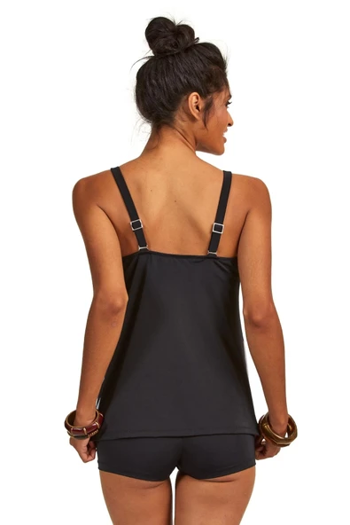 Argento 0063-9130 Kadın Çizgili Şortlu Tankini - 4
